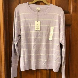 NWT Purple striped sweater